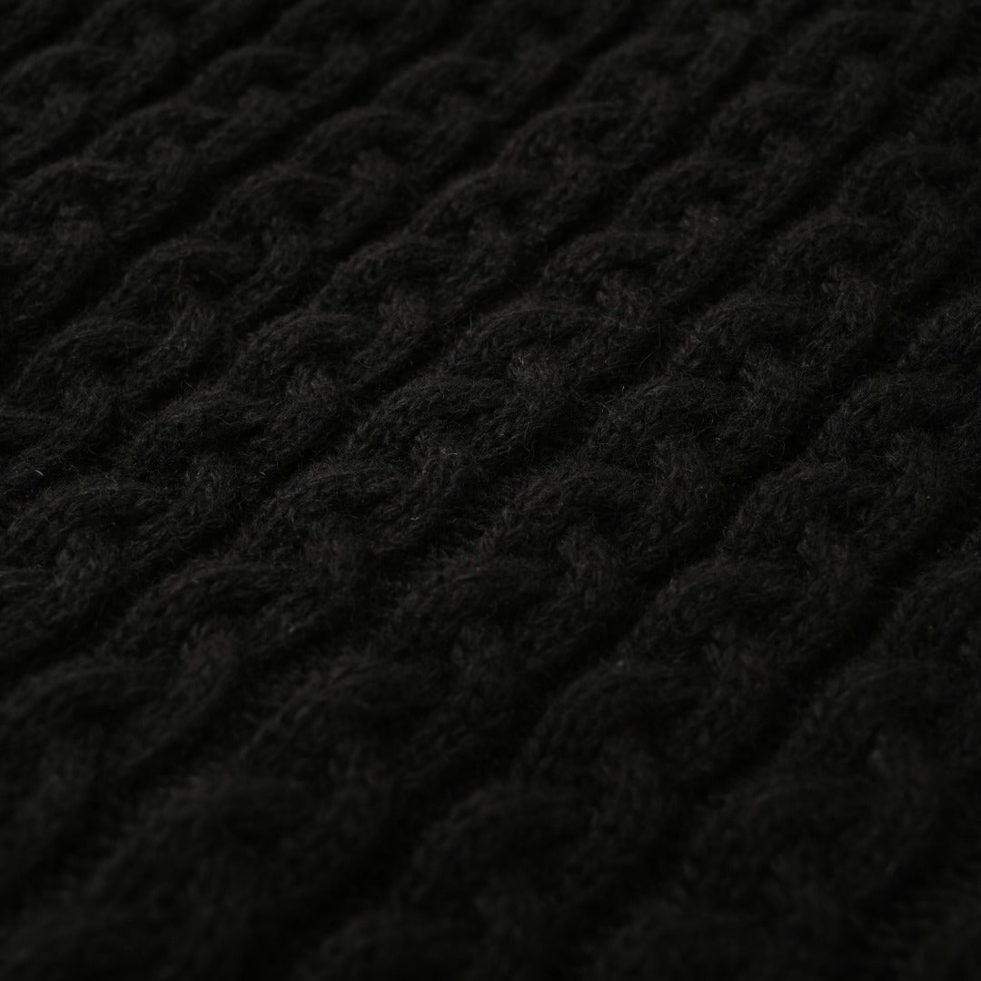 Loewe Anagram Cable Knit Vest in "Black"