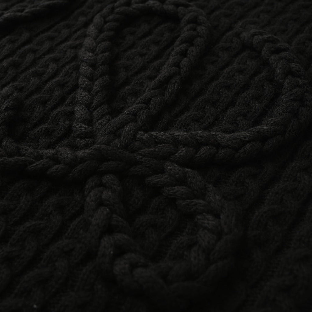 Loewe Anagram Cable Knit Vest in "Black"